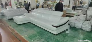 【大厂仿真皮沙发】实木框架，高回弹海绵45密度。全新包装，质量非常好，3.6米右贵妃 - 图木舒克28生活网 tmsk.28life.com